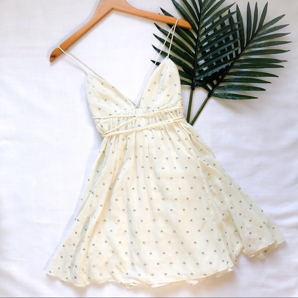 Free People Lurex Dot Mini Dress